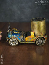 Hand Painted Metal Pen Stand - Jeep Wl2592 Decor Utility