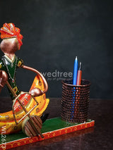 Hand Painted Musical Pen Stand - Wl2673 Metal Decor Utility