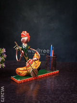 Hand Painted Musical Pen Stand - Wl2673 Metal Decor Utility