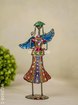 Hand Painted Musical Rajasthani Dolls - Set Of 3 Wl2658 Metal Decor Showpiece