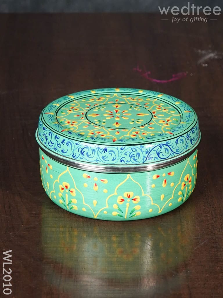 Hand Painted Poori Box - 5Inches Wl2010 Containers