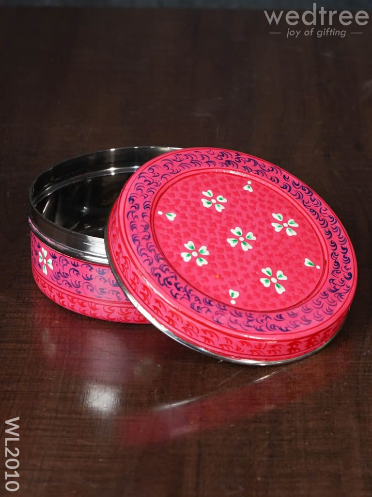 Hand Painted Poori Box - 5Inches Wl2010 Containers