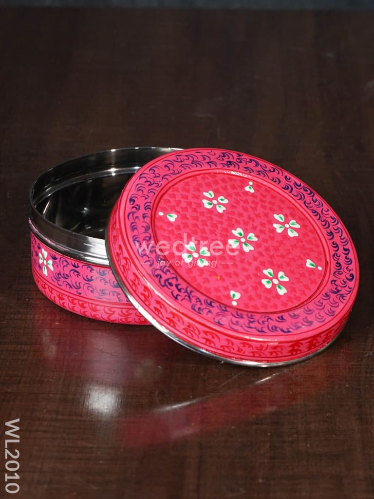 Hand Painted Poori Box - 5Inches Wl2010 Containers