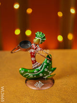 Handpainted Musician Candle Holder - Wl3665 Metal Decor Utility