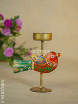 Hand-Painted Sparrow T-Light Holder - Wbg1054-2 Candles