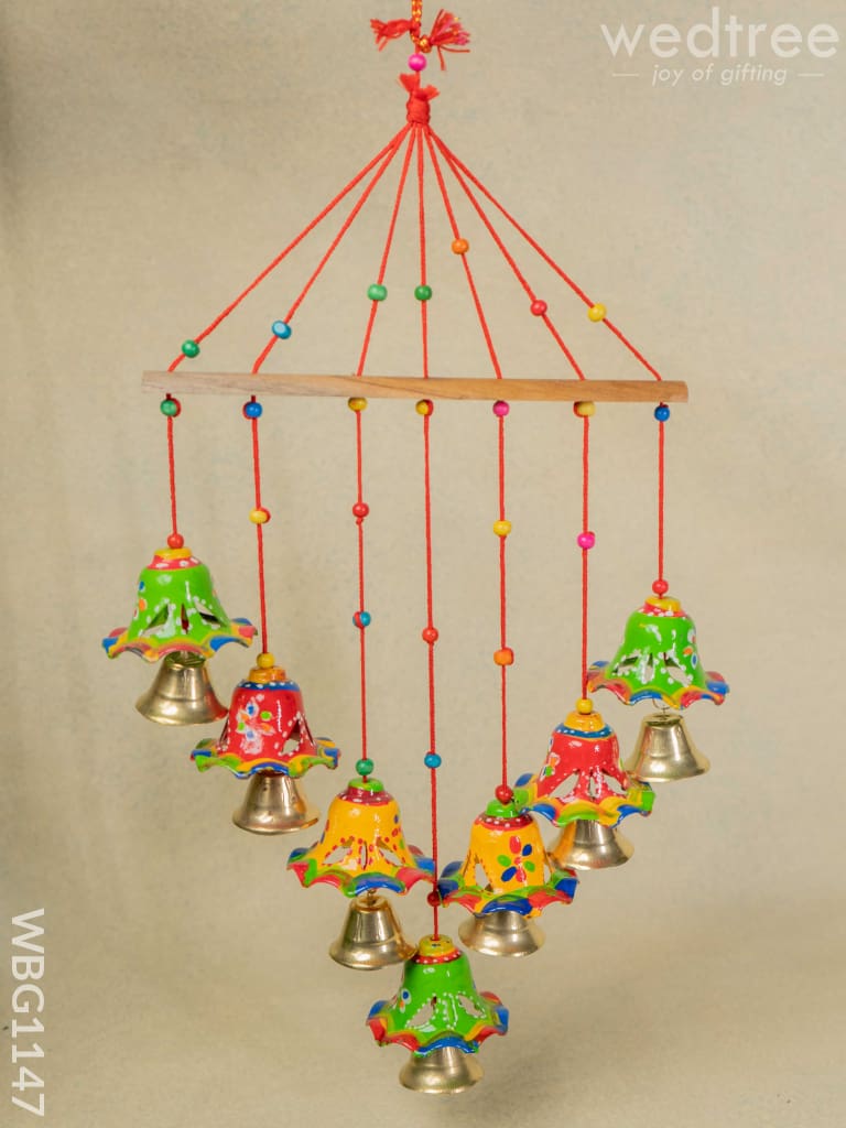 Hand Painted Thoran With Hanging Bells - Wbg1147 Thorans