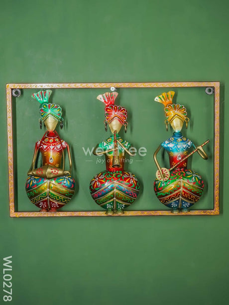 3 Wall Hanging Musicians Frame - Wl0278 Metal Decor