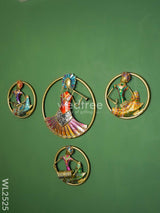 Handpainted Wall Hanging Musicians - Set Of 4 Wl2525 Metal Decor