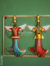 Handpainted 3 Musical Lady Frame - Wl3721 Metal Decor Hanging