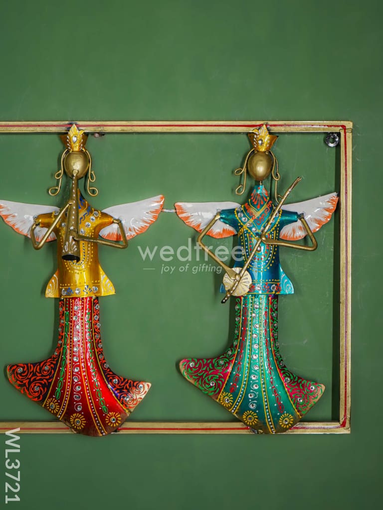 Handpainted 3 Musical Lady Frame - Wl3721 Metal Decor Hanging