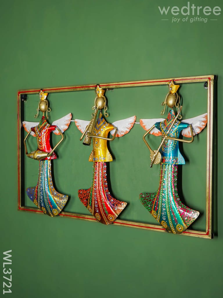 Handpainted 3 Musical Lady Frame - Wl3721 Metal Decor Hanging