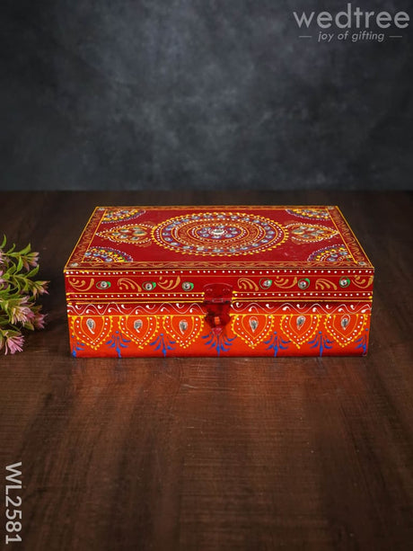 Hand Painted Wooden Organizer Box - Wl2581 Utility