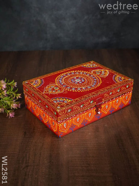 Hand Painted Wooden Organizer Box - Wl2581 Utility