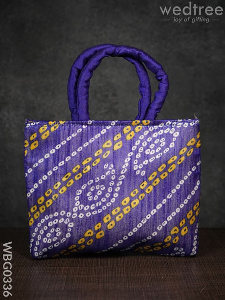 Handbag With Bhandani Print - Wbg0336 Hand Bags