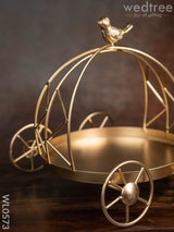 Handcrafted Metal Cake Stand With Bird On The Top - Wl0573 Decor Utility