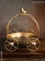 Handcrafted Metal Cake Stand With Bird On The Top - Wl0573 Decor Utility