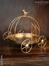 Handcrafted Metal Cake Stand With Bird On The Top - Wl0573 Decor Utility