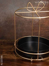 Handcrafted Metal Cake Stand With Ribbon On The Top - Wl0574 Decor Utility