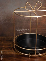 Handcrafted Metal Cake Stand With Ribbon On The Top - Wl0574 Decor Utility