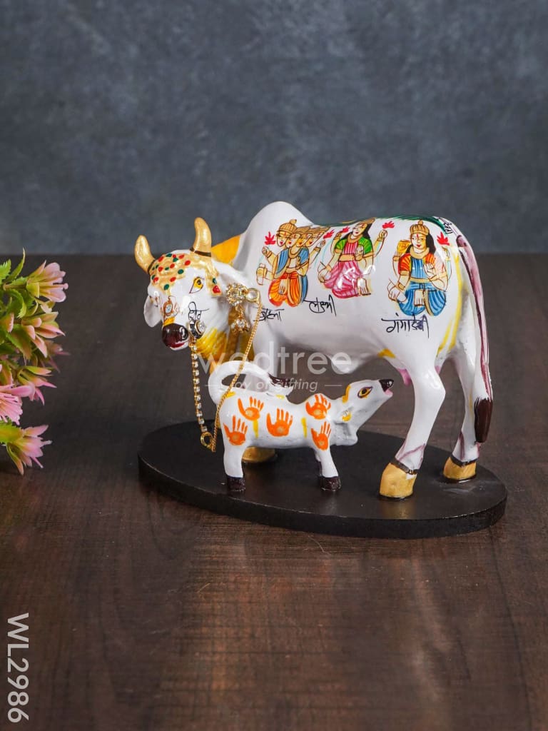 Handcrafted Polyresin Cow & Calf - Small Wl2986 Showpieces