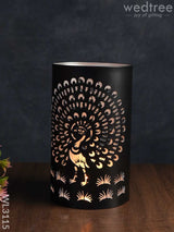 Handcrafted Votive With Peacock Design In Jhaali Pattern - Big Wl3115 Candles And Votives