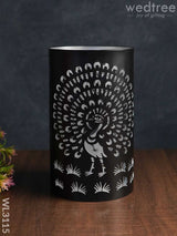 Handcrafted Votive With Peacock Design In Jhaali Pattern - Big Wl3115 Candles And Votives