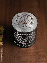 Handcrafted Votive With Peacock Design In Jhaali Pattern - Wbg0961 Candles