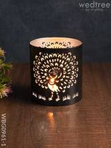 Handcrafted Votive With Peacock Design In Jhaali Pattern - Wbg0961 Candles