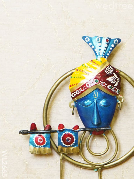 Handpainted Krishna Hanging - Wl2665 Metal Decor