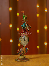 Handpainted Musician Clock Showpiece - Wl3639 Metal Decor Utility