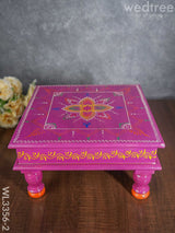 Handpainted Wooden Manai - Wl3356 12X12 Inch Stools