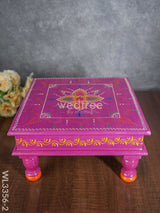 Handpainted Wooden Manai - Wl3356 12X12 Inch Stools