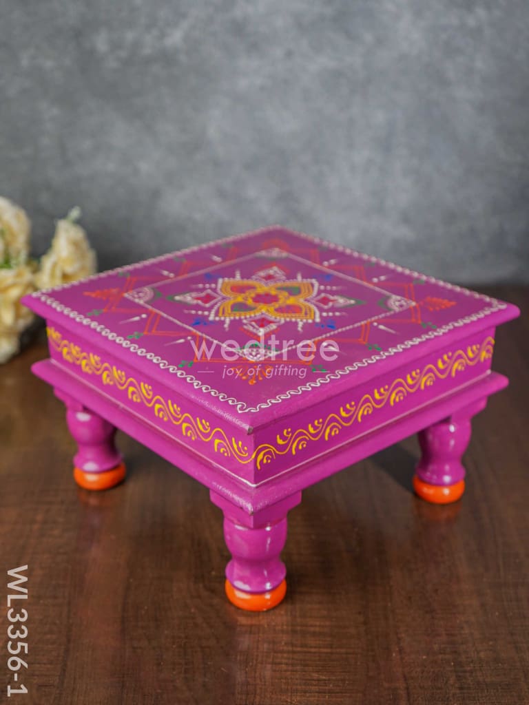 Handpainted Wooden Manai - Wl3356 Stools