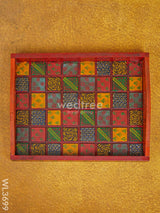 Handpainted Wooden Tray - Set Of 2 Wl3699 Utility