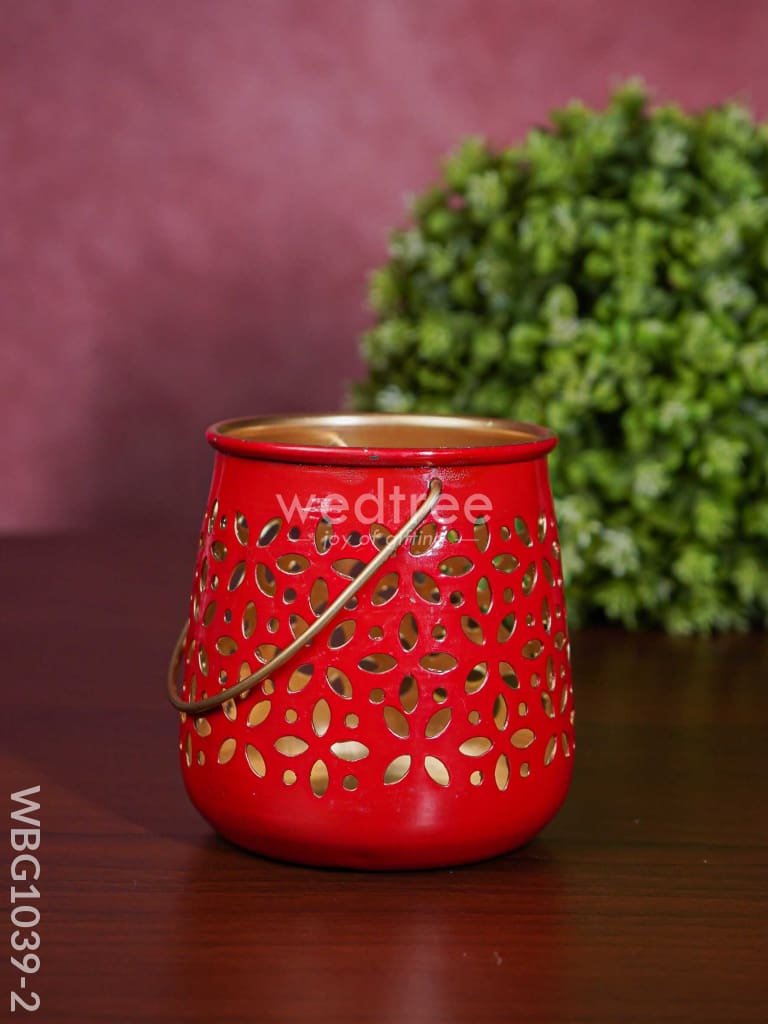 Hanging Jhaali T Light Holder - Wbg1039 Red Candles