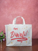 Happy Diwali Printed Jute Bag - Wbg1141-1 Bags