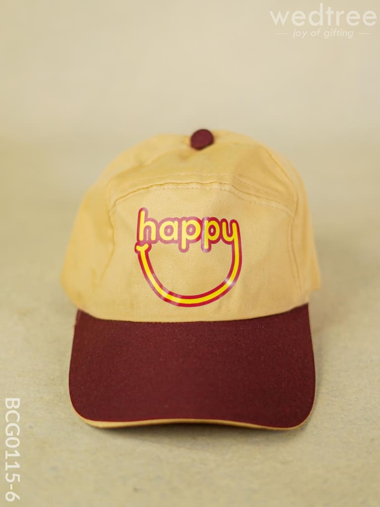 Happy Printed Cap - Bcg0115-6 Branding