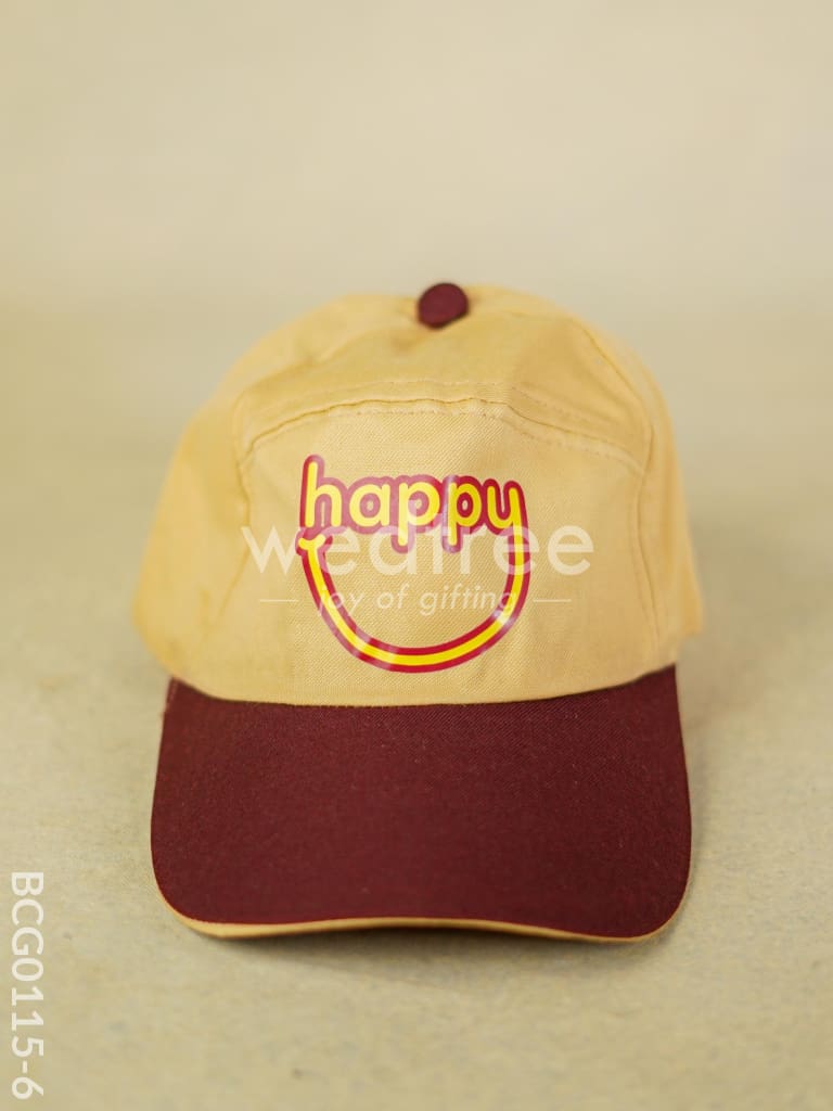 Happy Printed Cap - Bcg0115-6 Branding