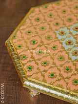 Hexagon Shaped Meenakari Manai - 10 X Inch Wl3323-2