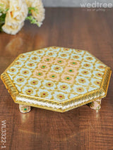 Hexagon Shaped Meenakari Manai - 8 X Inch Wl3322-1