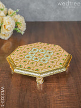 Hexagon Shaped Meenakari Manai - 8 X Inch Wl3323-1