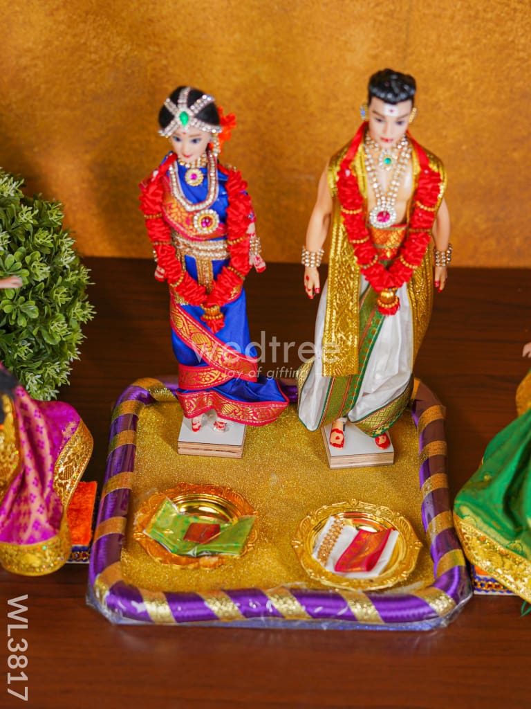 Iyer Style Wedding Dolls - Set Of 4 Wl3817 Essentials