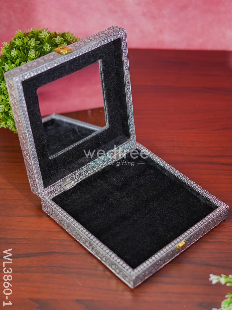 Jewel Box With Floral Design And Attached Mirror - Wl3860 Organizers