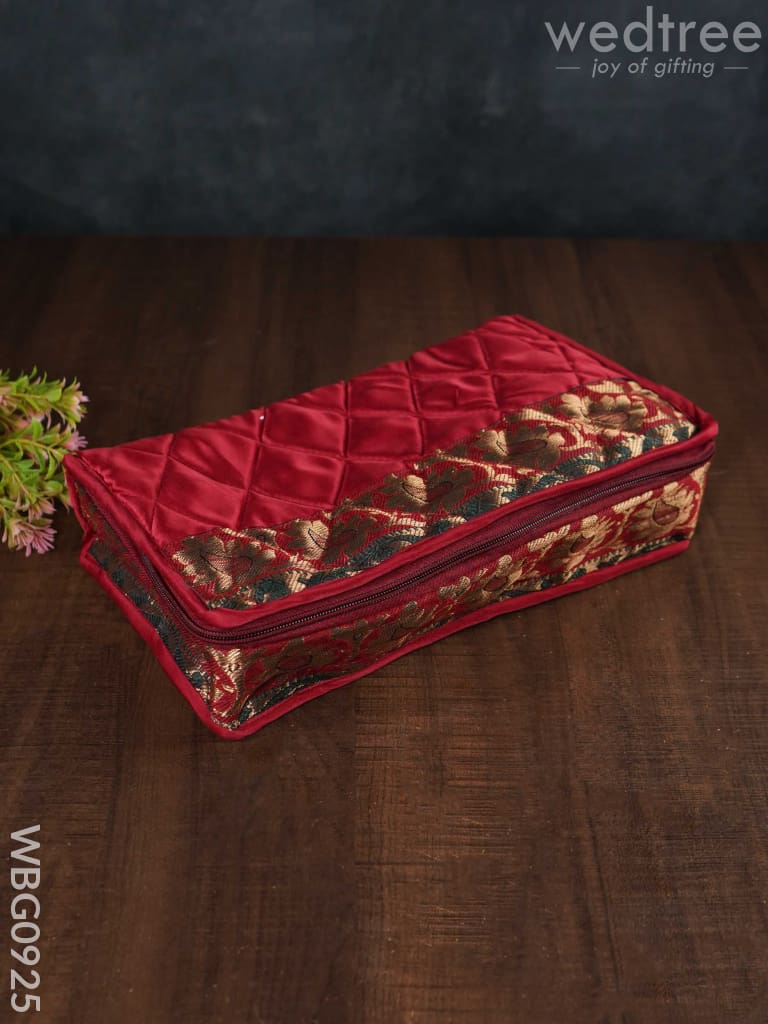 Jewel Organizer With Silk Zari Border - Wbg0925 Jewellery Holders