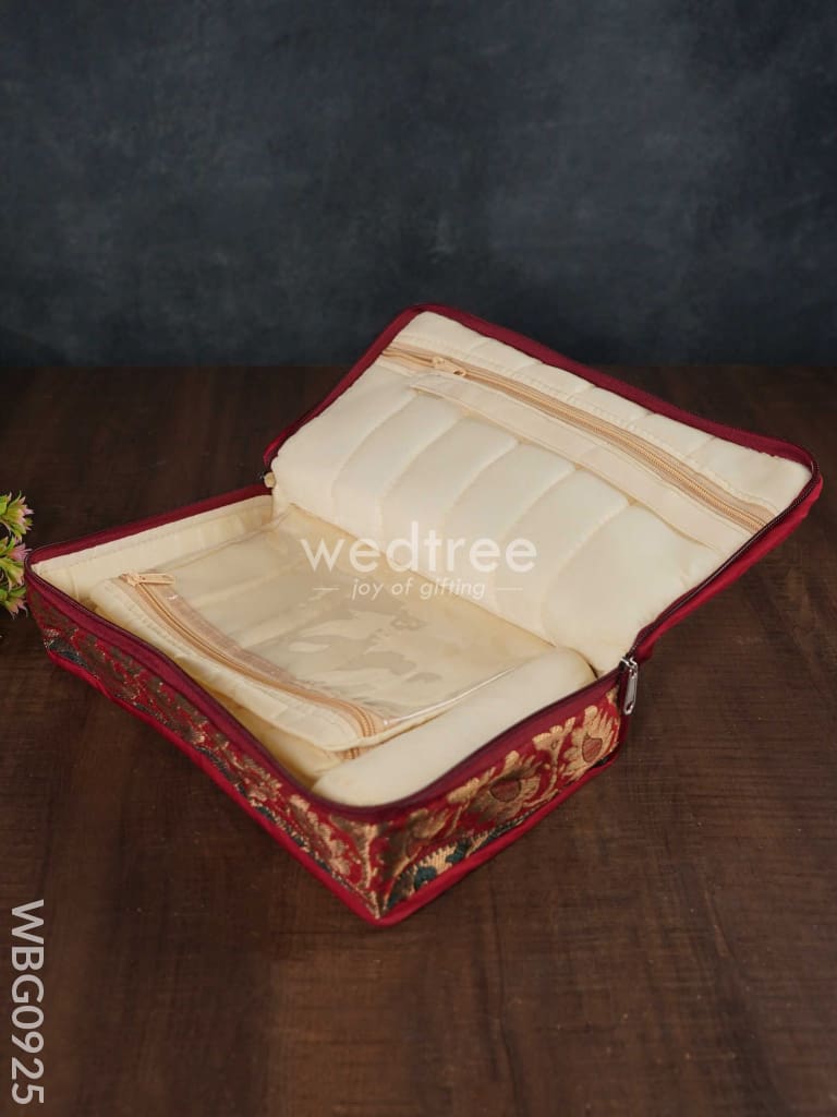 Jewel Organizer With Silk Zari Border - Wbg0925 Jewellery Holders