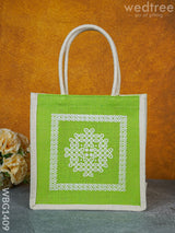 Jute Bag Kolam Design - Wbg1409 Bags