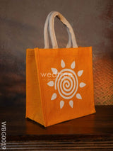 Jute Bag - Swirl Design With Velcro Wbg0019 Bags