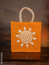 Jute Bag - Swirl Design With Velcro Wbg0019 Bags