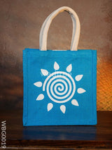 Jute Bag - Swirl Design With Velcro Wbg0019 Bags