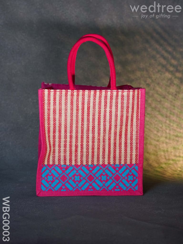 Jute Bag With Floral Patterns - Wbg0003 Bags